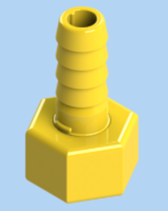 Hose connector, swivel 1/2" barb